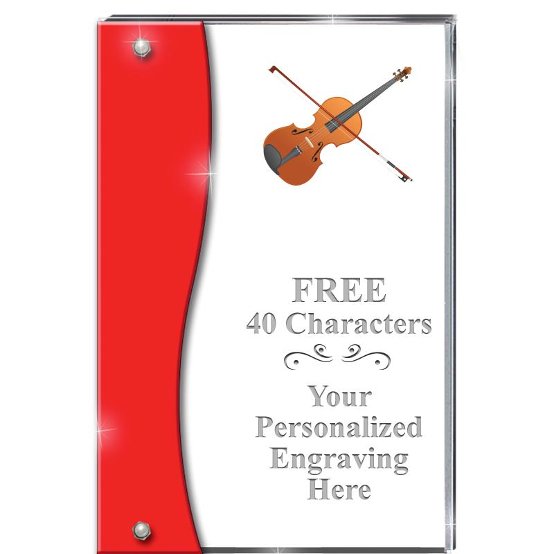 7.5" RUBY ACCENT WAVE ACRYLIC