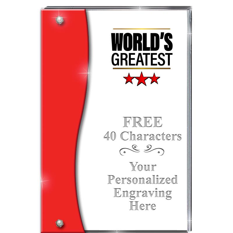 7.5" RUBY ACCENT WAVE ACRYLIC