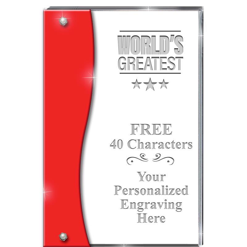 7.5" RUBY ACCENT WAVE ACRYLIC