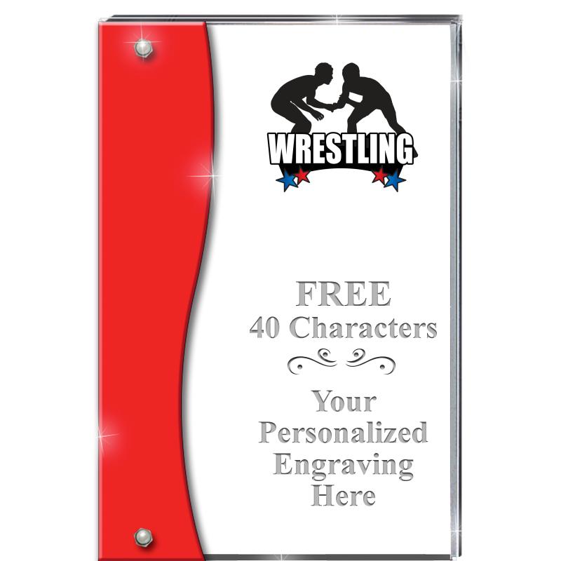 7.5" RUBY ACCENT WAVE ACRYLIC