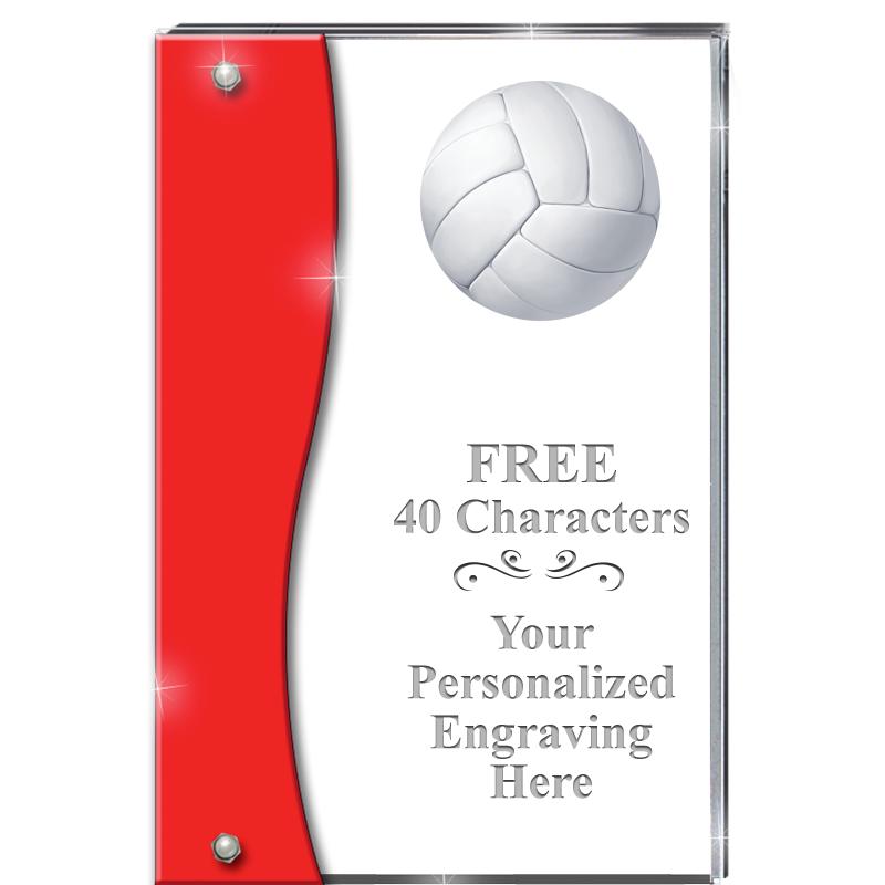 7.5" RUBY ACCENT WAVE ACRYLIC