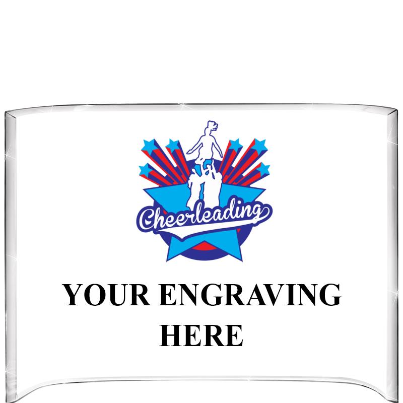 7 3/4"X5" COLOR CURVA ACRYLIC