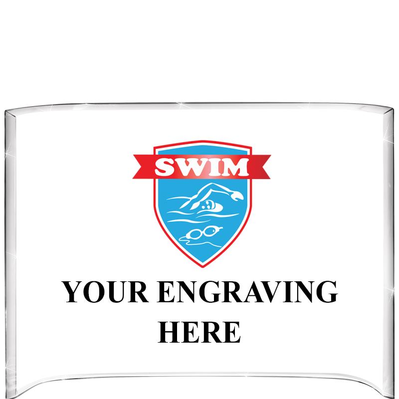 7 3/4"X5" COLOR CURVA ACRYLIC