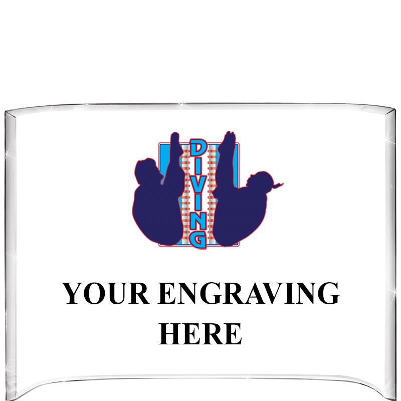 7 3/4"X5" COLOR CURVA ACRYLIC