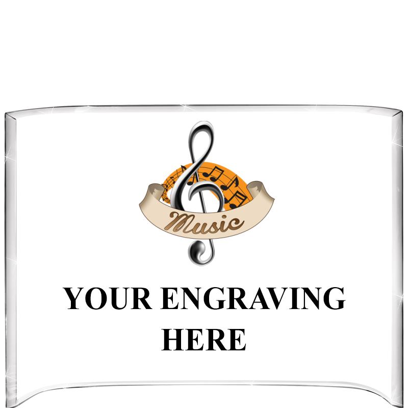 7 3/4"X5" COLOR CURVA ACRYLIC