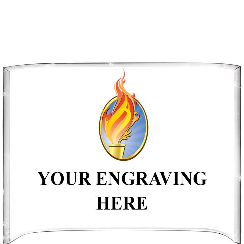 7 3/4"X5" COLOR CURVA ACRYLIC