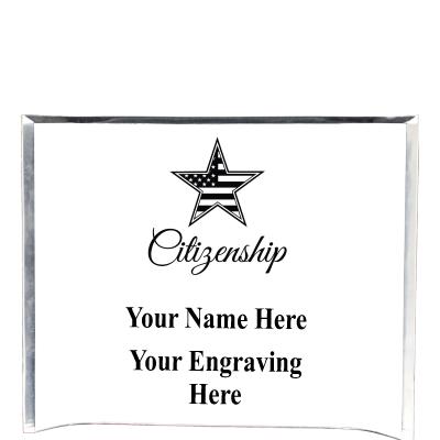 7"X5" YOUR LOGO CURVA ACRYLIC