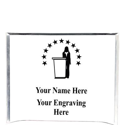 7"X5" YOUR LOGO CURVA ACRYLIC