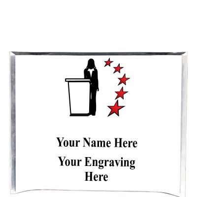 7"X5" YOUR LOGO CURVA ACRYLIC