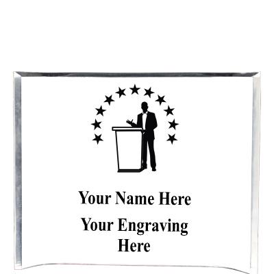 7"X5" YOUR LOGO CURVA ACRYLIC