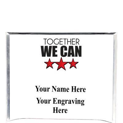 7"X5" YOUR LOGO CURVA ACRYLIC