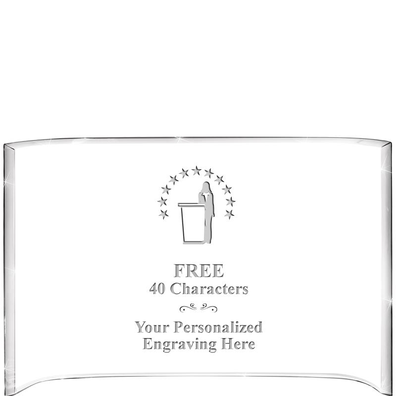 7 3/4"X 5" CURVA ACRYLIC