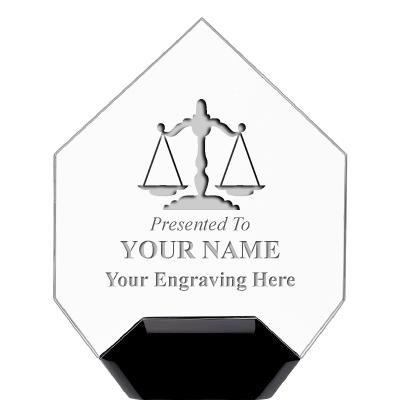 7" CREST DIAMOND ACRYLIC