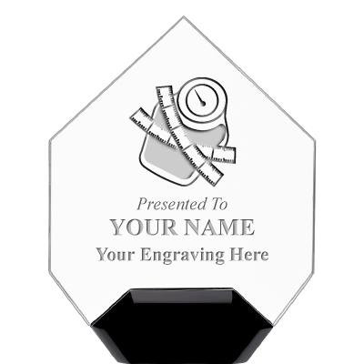 7" CREST DIAMOND ACRYLIC