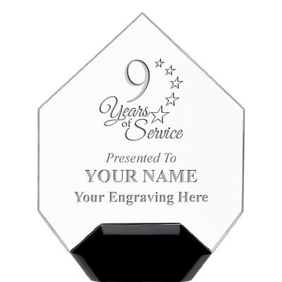 7" CREST DIAMOND ACRYLIC