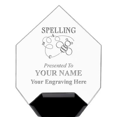 7" CREST DIAMOND ACRYLIC