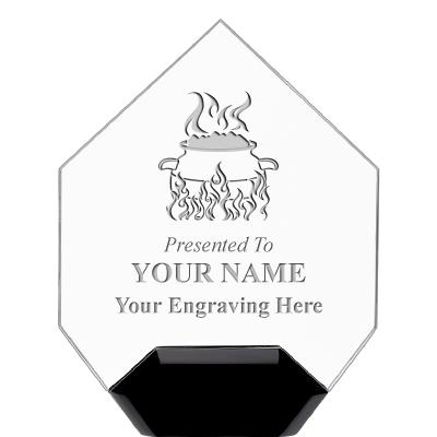 7" CREST DIAMOND ACRYLIC