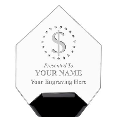 7" CREST DIAMOND ACRYLIC