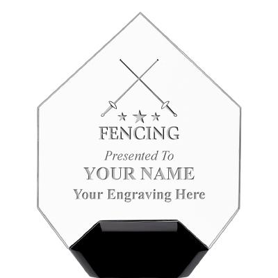 7" CREST DIAMOND ACRYLIC