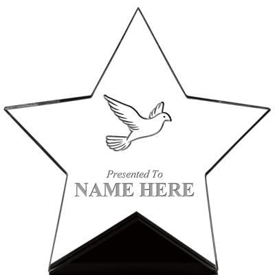 7" CREST STAR ACRYLIC