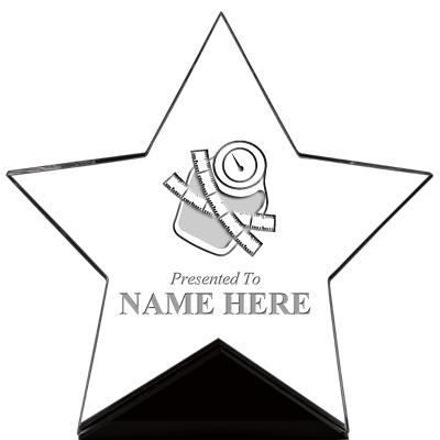 7" CREST STAR ACRYLIC