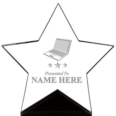 7" CREST STAR ACRYLIC