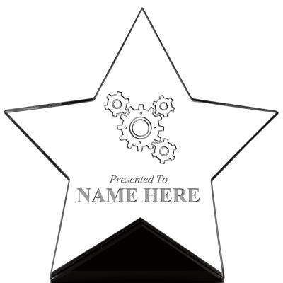 7" CREST STAR ACRYLIC