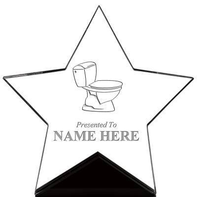 7" CREST STAR ACRYLIC