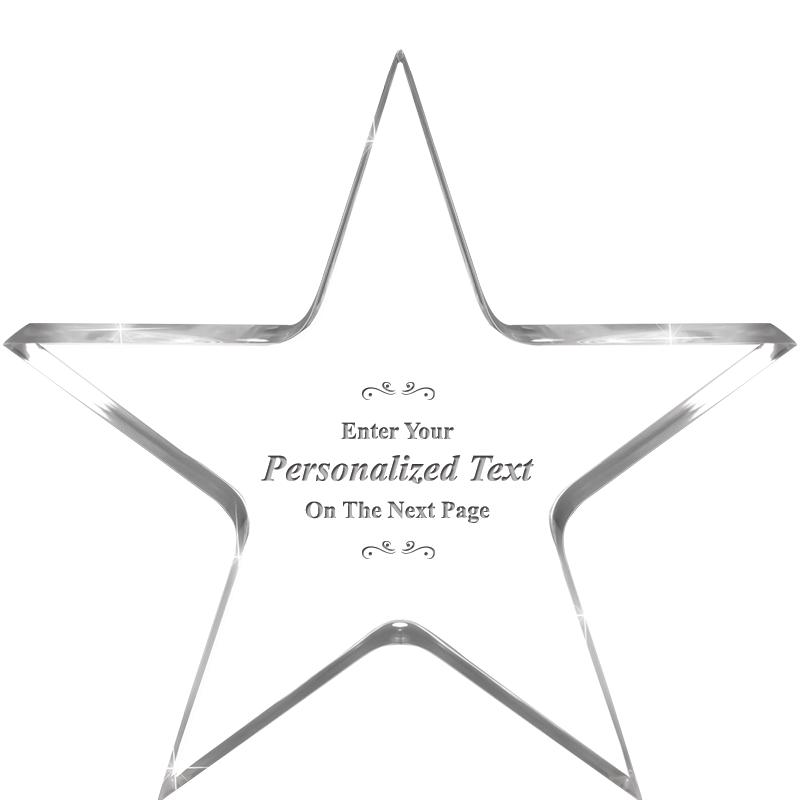 5" CLEAR STAR ACRYLIC 1" THICK
