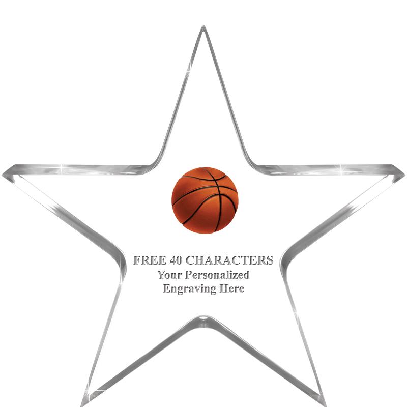 5" CLEAR STAR ACRYLIC 1" THICK