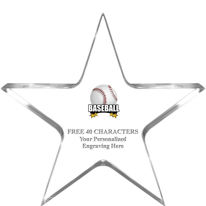 5" CLEAR STAR ACRYLIC 1" THICK