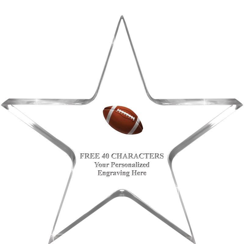 5" CLEAR STAR ACRYLIC 1" THICK