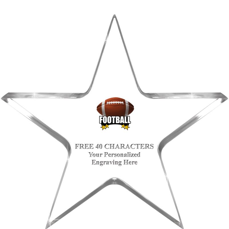 5" CLEAR STAR ACRYLIC 1" THICK