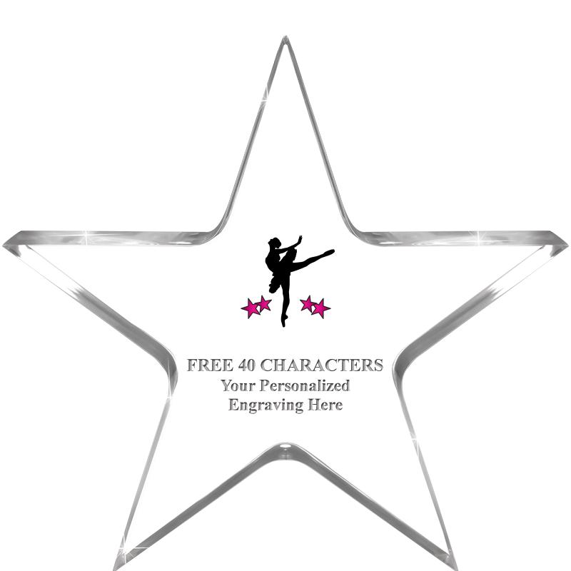 5" CLEAR STAR ACRYLIC 1" THICK