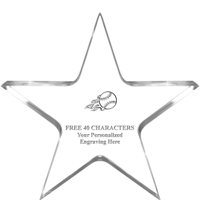 5" CLEAR STAR ACRYLIC 1" THICK