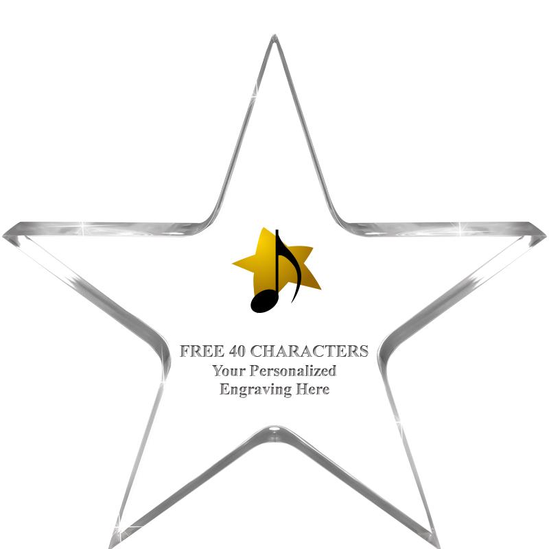 5" CLEAR STAR ACRYLIC 1" THICK