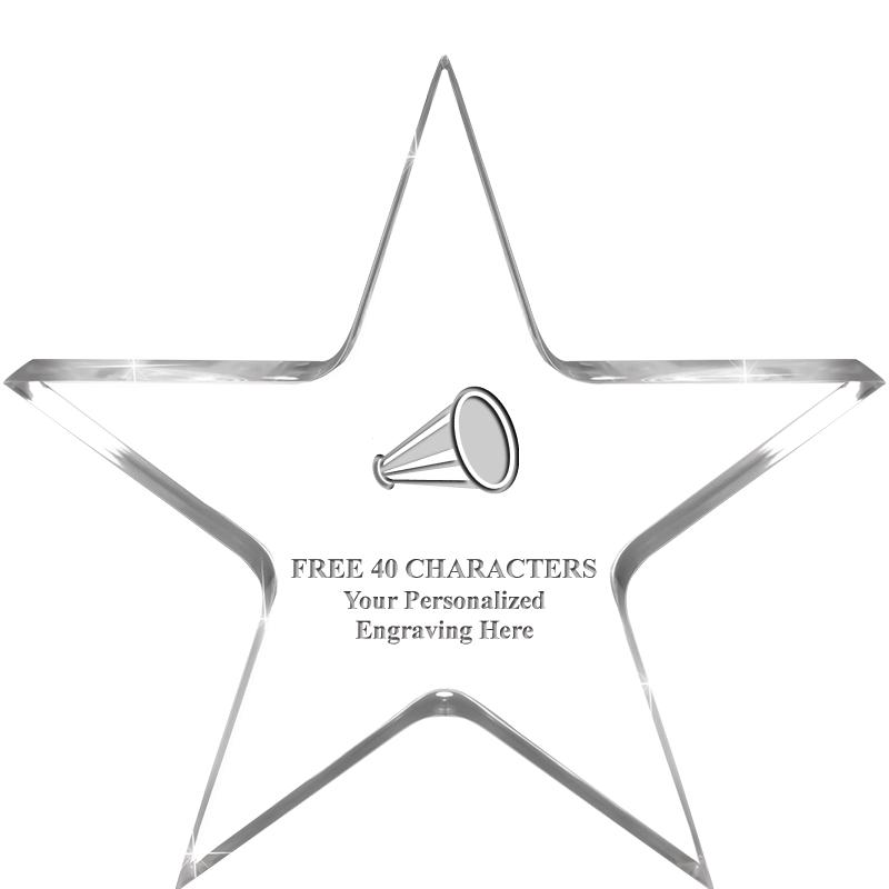 5" CLEAR STAR ACRYLIC 1" THICK