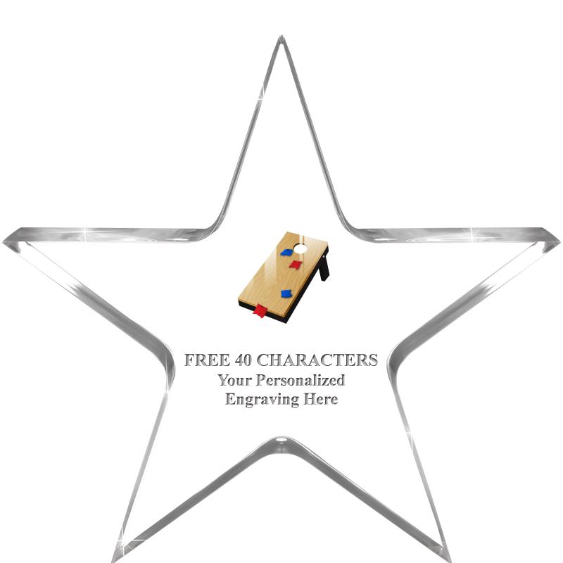 5" CLEAR STAR ACRYLIC 1" THICK