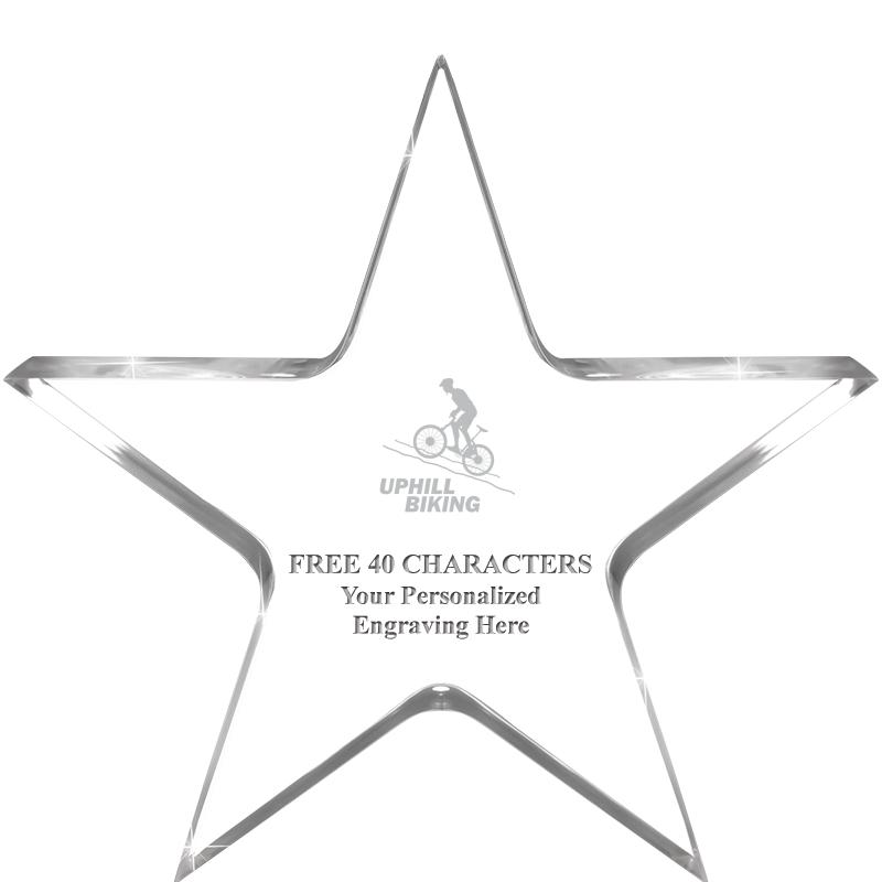 5" CLEAR STAR ACRYLIC 1" THICK