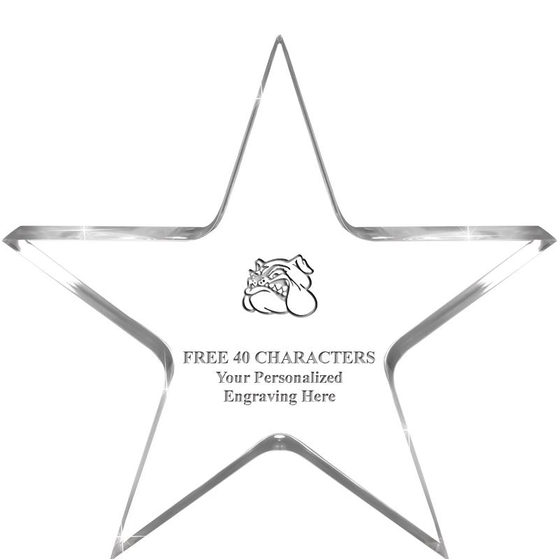 5" CLEAR STAR ACRYLIC 1" THICK