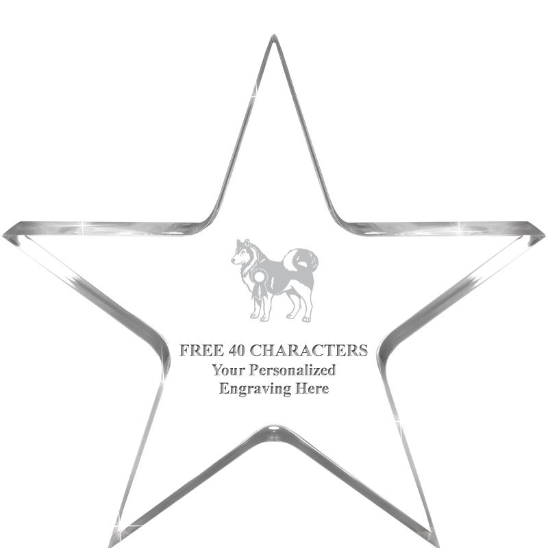 5" CLEAR STAR ACRYLIC 1" THICK
