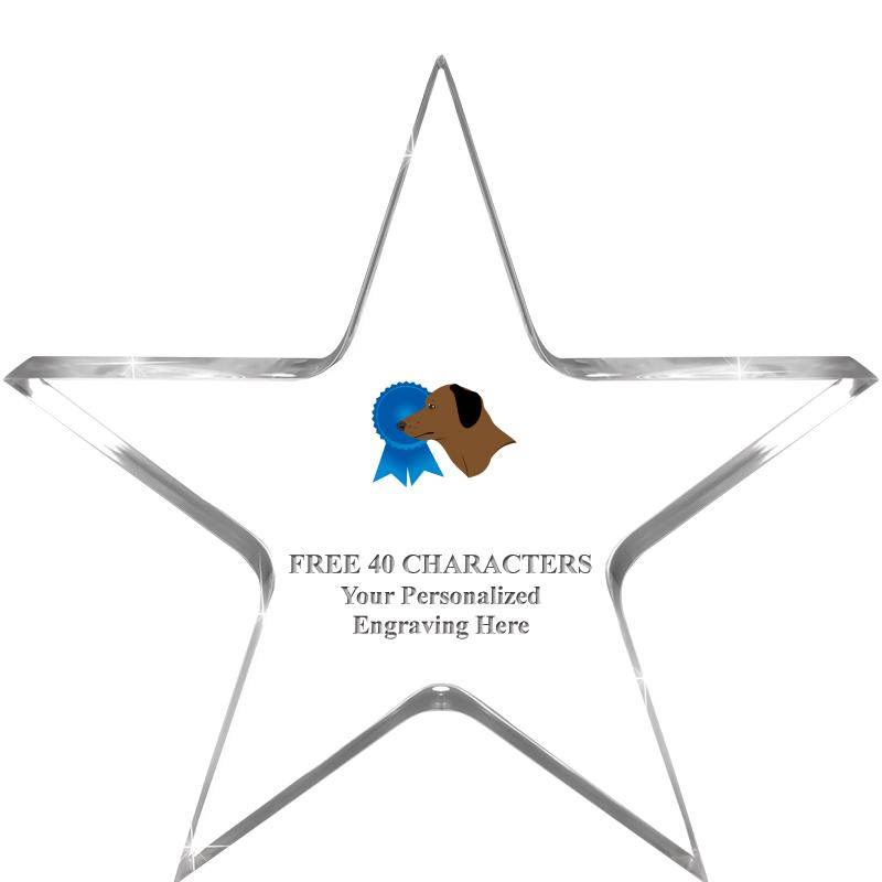 5" CLEAR STAR ACRYLIC 1" THICK