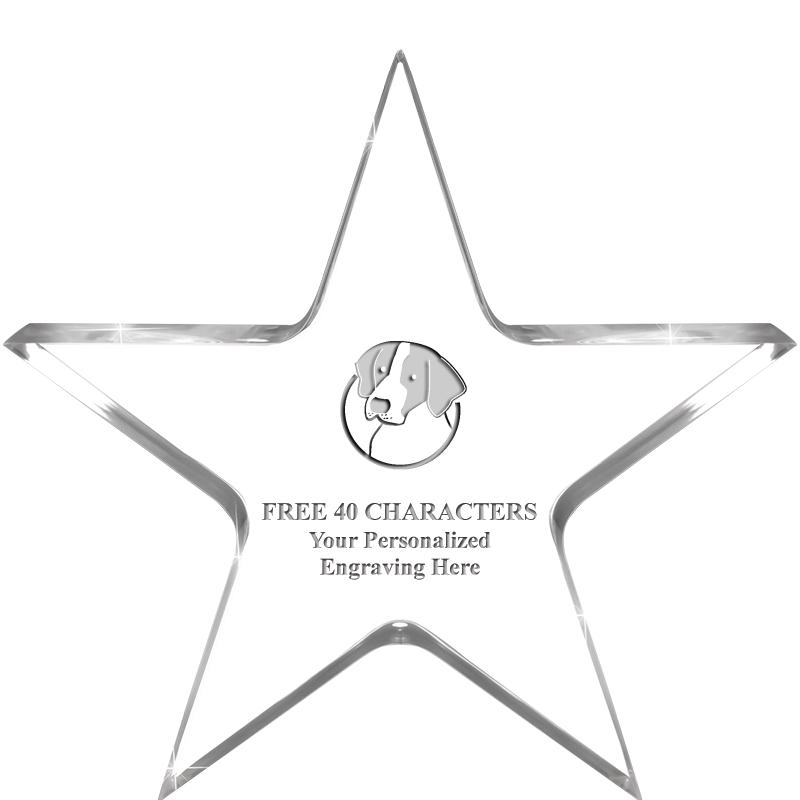 5" CLEAR STAR ACRYLIC 1" THICK