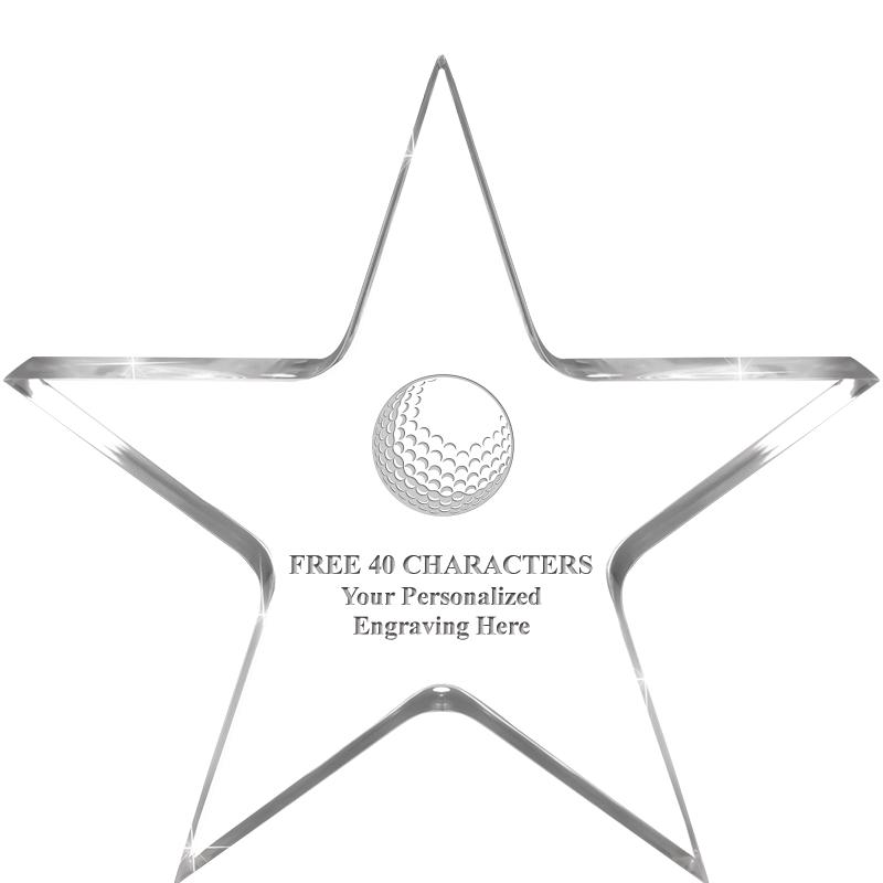 5" CLEAR STAR ACRYLIC 1" THICK