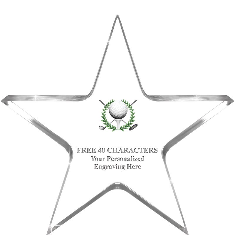 5" CLEAR STAR ACRYLIC 1" THICK