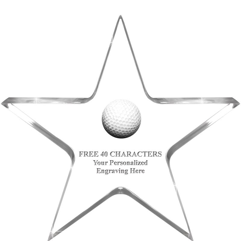 5" CLEAR STAR ACRYLIC 1" THICK
