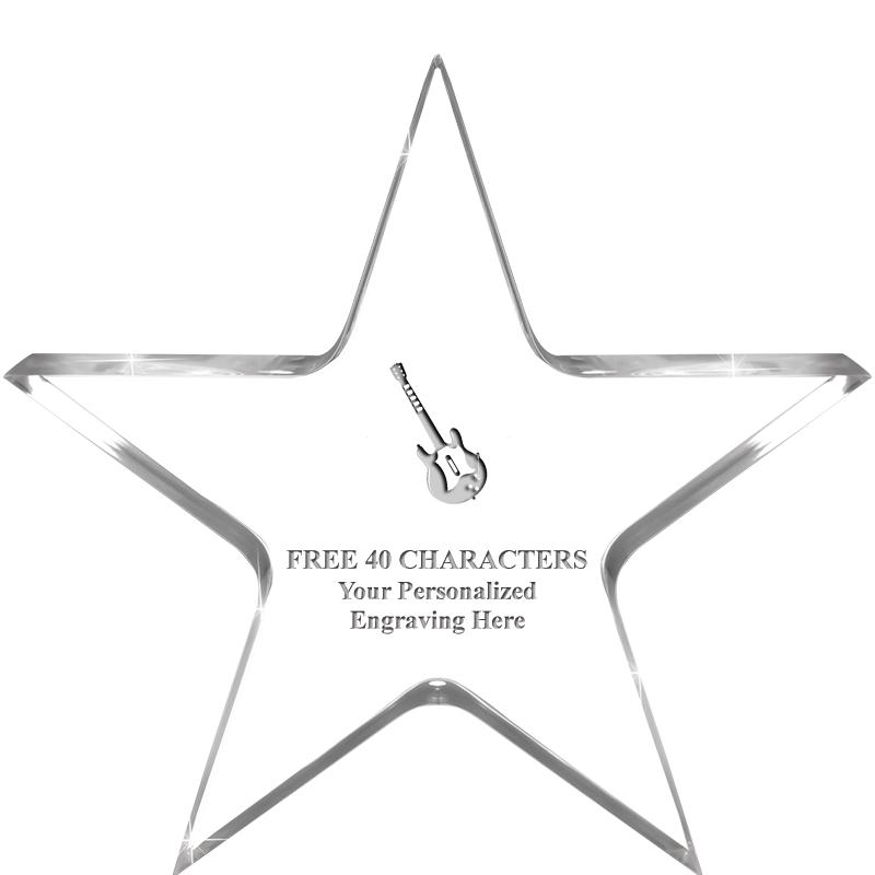 5" CLEAR STAR ACRYLIC 1" THICK