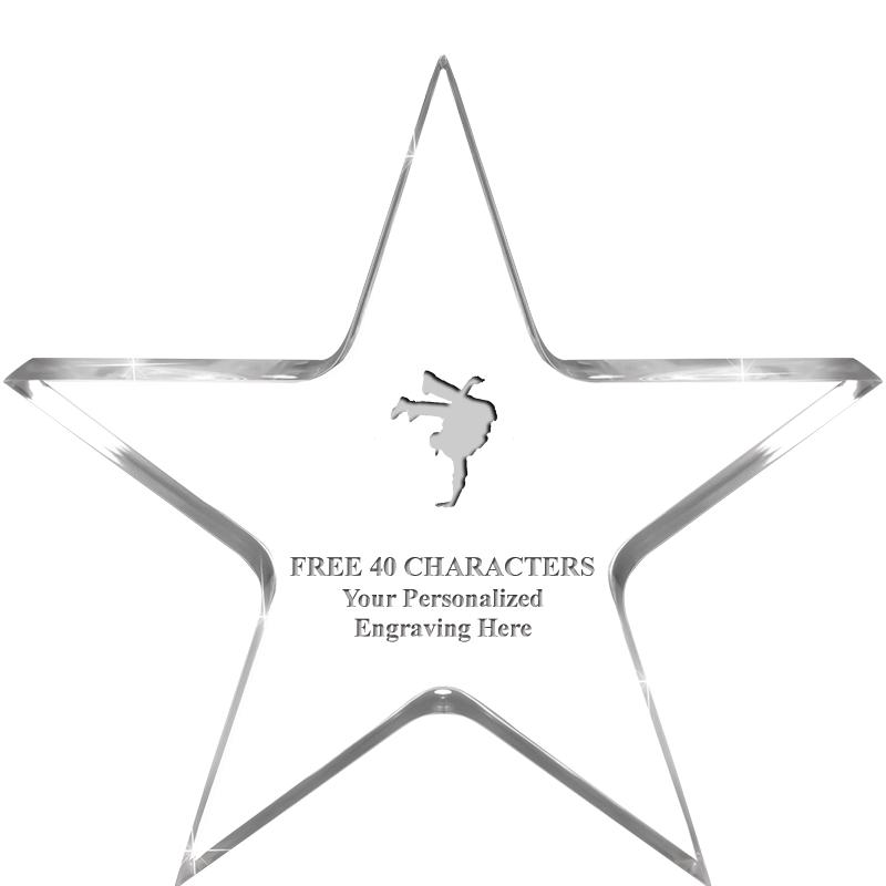 5" CLEAR STAR ACRYLIC 1" THICK