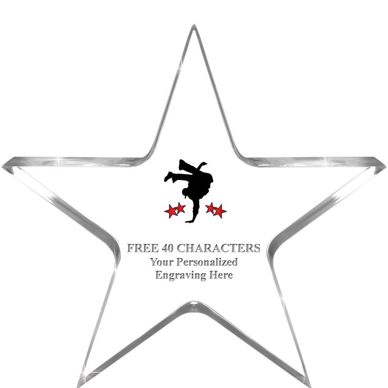 5" CLEAR STAR ACRYLIC 1" THICK