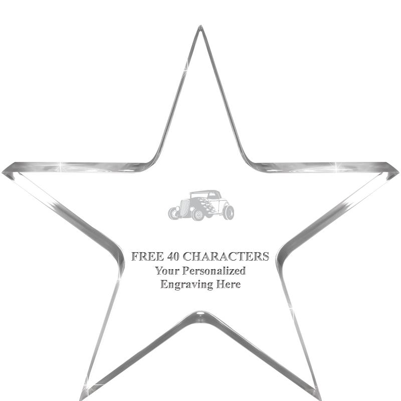 5" CLEAR STAR ACRYLIC 1" THICK